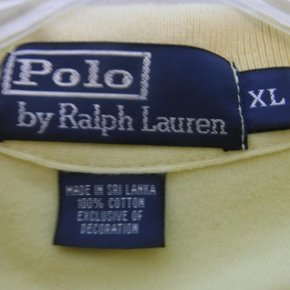 Polo Ralph Lauren‎ Mens Yellow Classic Fit Short Sleeve Polo Shirt XL Golf